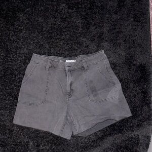 Sonoma Charcoal Black High-Rise Utility Jean Shorts
